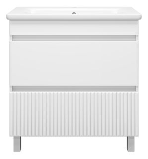 Напольная тумба под раковину Misty Мира 80см белый